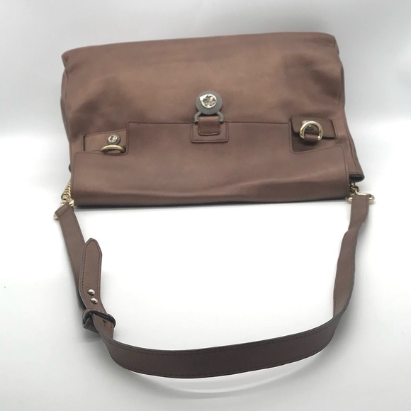 Versace Vitello Perlato Bronze Messenger Bag - Picture 6 of 15